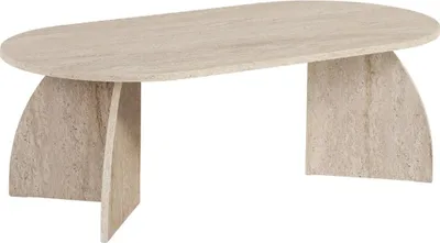 Produktbild von CALICOSY -  Couchtisch mit ovaler Platte und geschwungenen Beinen L120 cm - SELENE