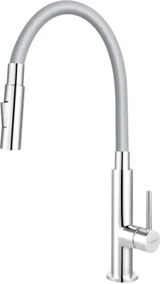 Obrázek produktu pro Dřezová baterie Ferro s flexibilním šedým ramenem 70730,0S