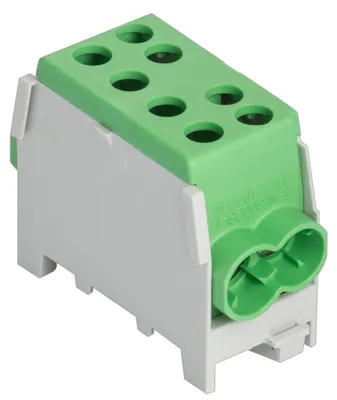 Zdjęcie produktu dla Rozgałęzienie zacisku głównego Zielony - Blok dystrybucji zasilania (montaż na szynie) HLAK35-1/2M2#2080143