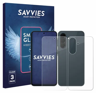 Produktbild von 3x Savvies Schutzglas Folie für Samsung Galaxy A37 5G (Display+Rückseite) 9H Panzer Schutzfolie Glas Displayschutz klar transparent