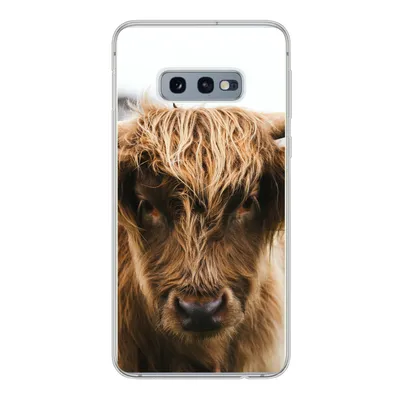 Produktbild von MuchoWow® Handyhülle Schutzhülle Hülle für Samsung Galaxy S10e Schottischer Highlander - Kuh - Gras - Tiere - Natur Silikon Softcase Handy Hülle - Handy