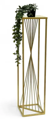 Produktbild von Blumenhocker aus Metall in Gold, eckig, 100 cm