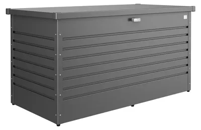 Produktbild von Biohort LeisureTime Box 160, Aufbewahrungsbox, Grau, Metallisch, Rechteckig, Galvanisiertes Stahl, Einfarbig, Draußen
