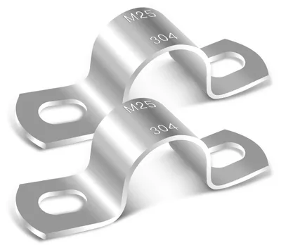Productafbeelding van 12 stuks U-buisklemmen 25 mm, roestvrij stalen buisklem voor buisbevestiging