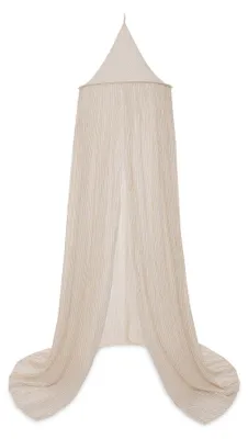 Image de Voilage de lit à baldaquin, 245 cm, rayé - Beige/Brun clair