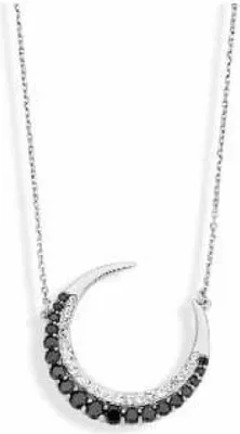 Immagine prodotto di Victoria Collana Krezmond in argento con pietre bianche e nere