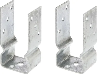 Immagine prodotto di Supporti per pali a U Alberts, 71x150 mm, zincati a caldo, da avvitare, profondità 60 mm