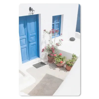Produktbild von MuchoWow® Mauspad Mousepad Architektur - Blau - Weiß - Tür 18x27 cm - Mousepads - Maus Mat - Pad - Mausunterlage