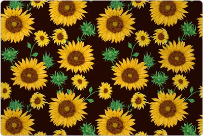 Produktbild von Küchenmatte 140x210 cm Vinylmatte Bodenmatte Dekoration - Blüten Knospen und Blatt