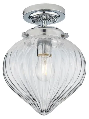Immagine prodotto di Lampada a sospensione CHESTON cromata 1xE27x20W in vetro, dimensioni: 30x24x24 cm, IP44, Endon