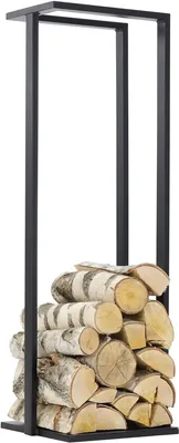Produktbild von MAGNUS Brennholzregal R136B Schwarz Kaminregal Holzregal Ofenregal