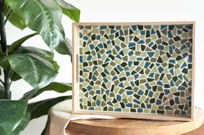 Immagine prodotto di Little Creations Vassoio per mosaico fai da te verde - set creativo artigianale