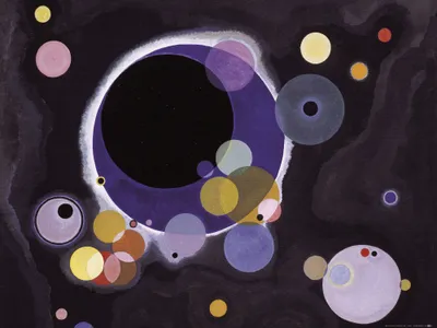 Obrázek produktu pro Wassily Kandinsky Art Print Picture - Some Circles, 1926 (60 x 80 cm)