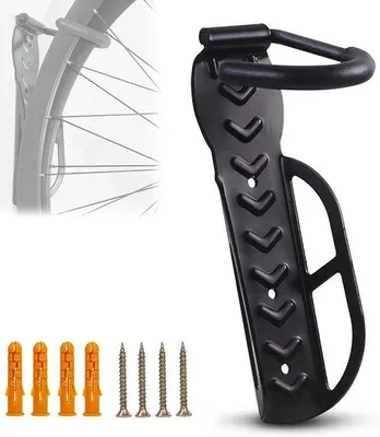 Produktbild von Fahrradwandhalterung - Fahrradträger zur Wandmontage - Fahrradaufbewahrung - Platzsparend, vertikal - Tragfähigkeit: 30 kg - Schwarz