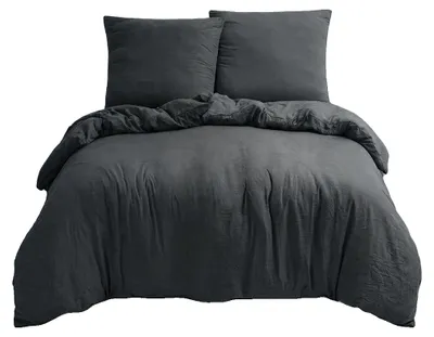 Productafbeelding van Bettlaken set, zachte microvezel, 5-delige beddengoedset, GRIJS