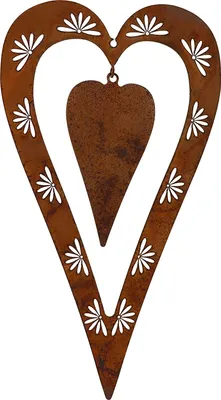 Produktbild von Rostikal Herz 20 cm Rost Deko Wohnzimmer Hängedeko Fenster Gartendeko Vintage