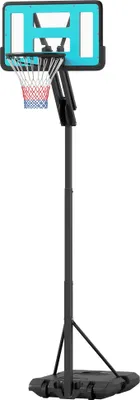 Produktbild von SPORTNOW Basketballkorb, 146-236 cm höhenverstellbar, Basketballständer, rollbar, Stahl, Kunststoff, Schwarz