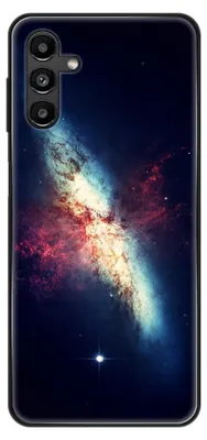 A smartphone case with a galaxy print.