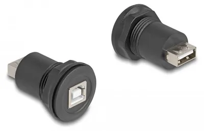 Obrázok produktu pre DeLOCK 66744, USB 2.0 Type-B, USB 2.0 Type-A, Čierna