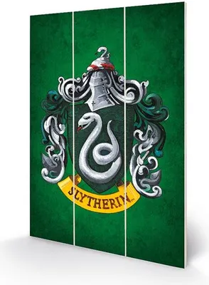Produktbild von HARRY POTTER - Slytherin Wappen - Holzdruck 20x29.5