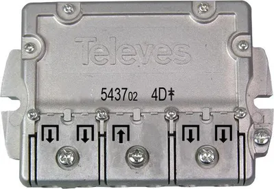 Produktbild von Televes 543702, Kabelsplitter, 5 - 2400 MHz, Edelstahl, 9 dB, 1 Stück(e), Sichtverpackung