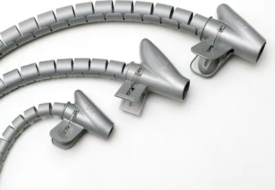 Zdjęcie produktu dla Szary organizer kabla + klips 15 mm 2,5 m.