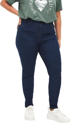 Productafbeelding van Dames Jeans - Broek Hoge Taille - Dagelijks Gebruik - Super Slim Fit - Plus Size - Blauw