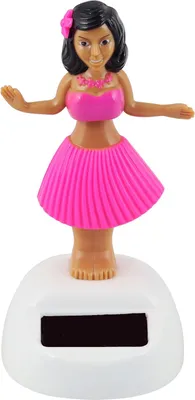 Produktbild von Armaturenbrett Wackelfigur Hula pink Frau Solar Hawaiian Hula Girl tanzend