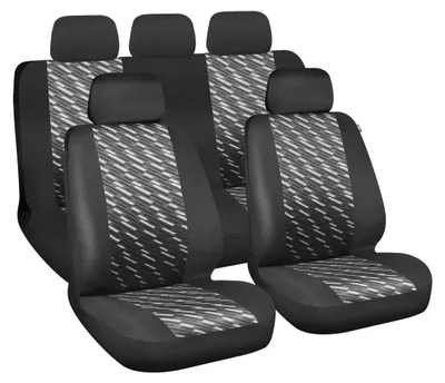 Produktbild von schwarzes/grauensitzbezugset Autos Kopfstützenbezügen aus Polyester