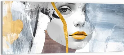 Produktbild von DEQORI Glasbild Echtglas 150x60 cm 'Fragmentierte Eleganz' Wandbild Bild modern Deko