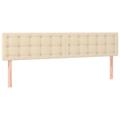 Immagine prodotto di vidaXL Testiere 2 pezzi Tessuto Crema 90x5x78/88 cm
