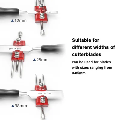 Image de Affûteuse d'angle fixe universelle en acier inoxydable Pierre à aiguiser pour rabot de menuiserie Affûteuse de ciseaux avec molette de poussée