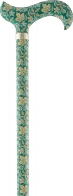 Immagine prodotto di Bastone da passeggio regolabile Garcia 1880 – Turchese con motivo floreale – Regolabile da 77 a 99 cm – Alluminio – Impugnatura Derby – Portata massima 90 kg