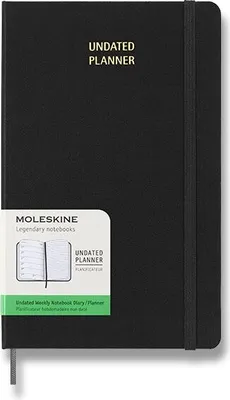 Obrázok produktu pre Diár Moleskine Uni, tvrdé dosky L, týždenný, nedatovaný, čierny