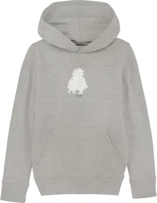 Produktbild von Mr. & Mrs. Panda Kinderpullover Eisbär Umarmen 9-11 Jahre (134/146) - Heather Grey - Geschenk, Pullover, Kapuzenpulli, Pulli, Kinderbekleidung, Lustige Sprüche, Hoodie