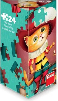 Produktbild von Dino - Puzzle Kocúr v Čižmách - 1-39 dielov