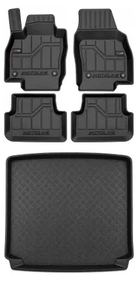 Productafbeelding van Wielganizator MotoLine TPE-automatten geschikt voor Seat Ibiza V (2017-), 4 + 1 kofferbakmat 27014