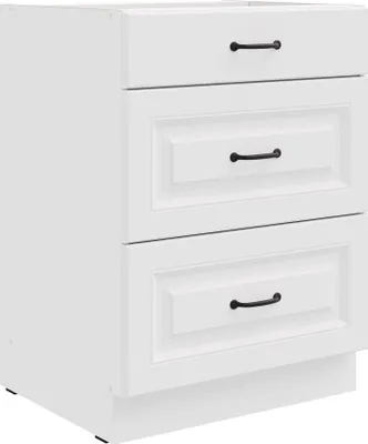 Produktbild von Küchen Unterschrank 60 cm Stilo Weiß Vollauszug Soft-Close Küche Einbauküche