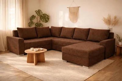 Obrázek produktu pro Sedací souprava do U SOFIRA - hnědá