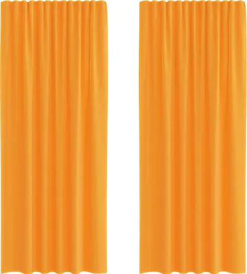 Image de Rideaux en voile avec boucles 2 pcs orange 140x245 cm