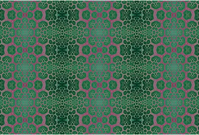 Produktbild von Tadessi Fototapete | Abstrakt | 4.00 m x 2.70 m | Grün | Lila | Wandbild | Digitaldruck