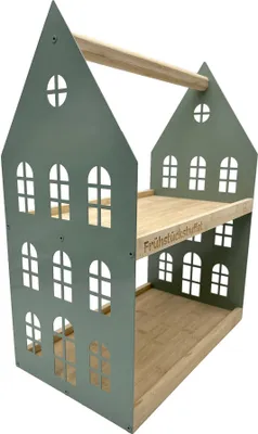 Produktbild von UNUS Etagere Frühstück 2 Etagen mit Griff Serviertablett Holz und Metall