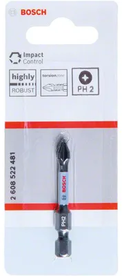 Obrázek produktu pro Bosch Impact Control PH2 Power Bit, 1 ks. - 2608522481