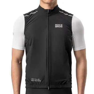Image de ROCKBROS Gilet de sport sans manches coupe-vent vélo Veste sans manches hommes femmes Gilet softshell XL