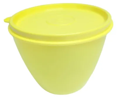 Produktbild von Frischhaltedose mit Hängedeckel - Auslaufsicher - Zur Aufbewahrung von Lebensmitteln - Gelb 450 ml