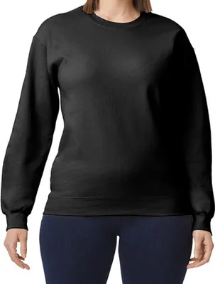 Produktbild von Gildan SF000 | Softstyle® Midweight Fleece Adult Crewneck Sweatshirt Unise - Farbe: Black - Größe: L