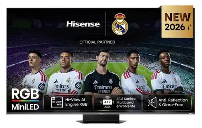 Produktbild von Hisense 65 '' UR9S | RGB MiniLED Smart TV 4K 170 Hz, 165,1 cm (65"), 3840 x 2160 Pixel, RGB-Mini LED, Smart-TV, WLAN, Grau