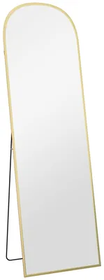 Produktbild von Standspiegel, Ganzkörperspiegel, modernes Design, 50 cm x 1,5 cm x 170 cm, Gold
