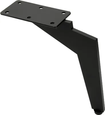 Image de Pieds de meuble Loft Design en métal noir mat, hauteur 17 cm, style industriel, pour canapés, fauteuils et étagères, robustes avec protection antidérapante, idéal pour les intérieurs modernes.