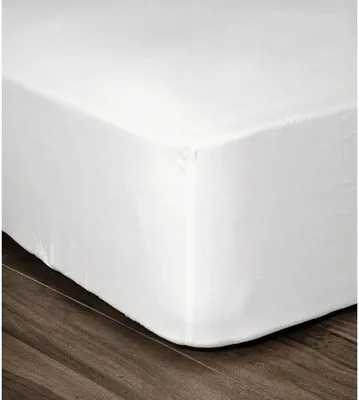 Zdjęcie produktu dla Prześcieradło z Gumką Bawełniane 180x200x25 cm, Białe, Tkanina 54 Fils, Certyfikat OEKO-TEX
